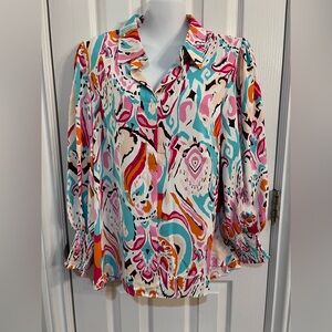 Boutique Colorful Patterned Women's Top